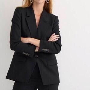 J.Crew 100% Wool Black Blazer Made In Japan - Women’s Black Size: 0